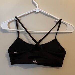 ALO Yoga Black Cross-Back Sports Bra